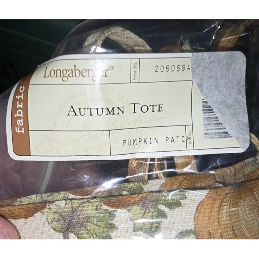 NEW Longaberger Cloth Liner PUMPKIN patch FALL FOLIAGE‎ 2644176 In Bag 8x12